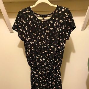 Banana Republic Floral Black Dress